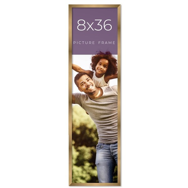 8x36 Bronze Real Wood Picture Frame Width 0.75 inches | Interior